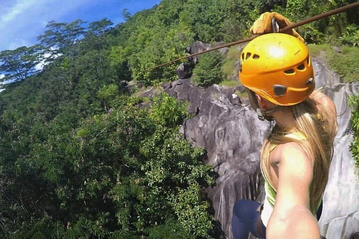 Mahe Island: Zip Lining and Marine Park Snorkeling Excursion