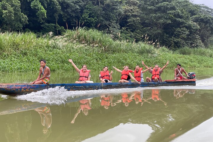 Panama City Visit an Indian town Embera and waterfall with lunch