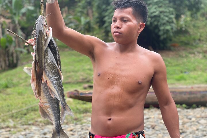 Panama City Visit an Indian town Embera and waterfall with lunch