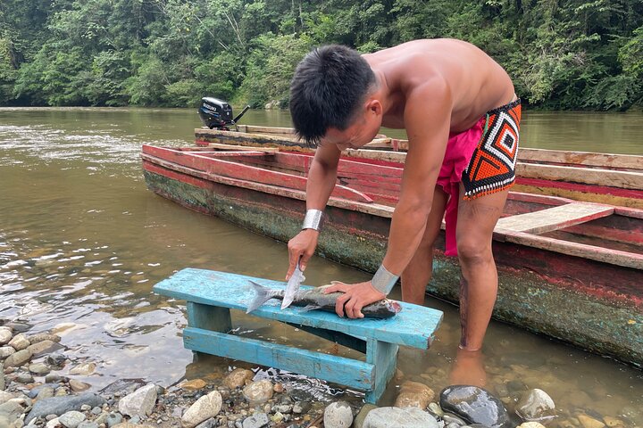 Panama City Visit an Indian town Embera and waterfall with lunch