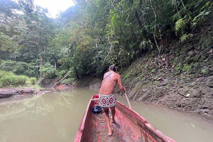 Panama City Visit an Indian town Embera and waterfall with lunch