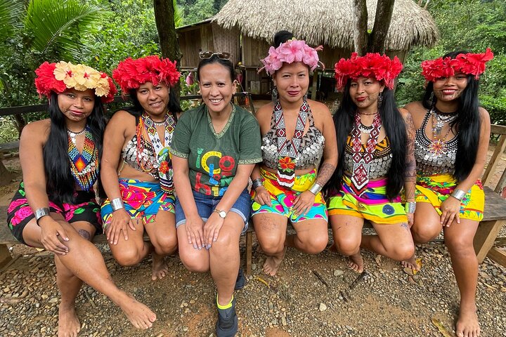 Panama City Visit an Indian town Embera and waterfall with lunch