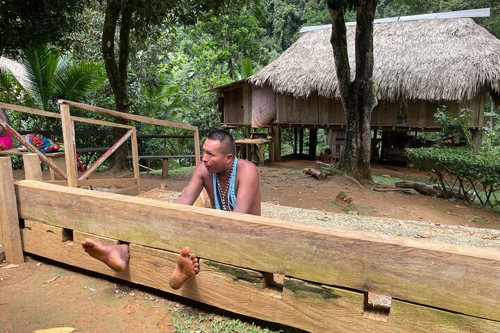 Panama City Visit an Indian town Embera and waterfall with lunch