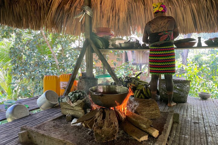 Panama City Visit an Indian town Embera and waterfall with lunch