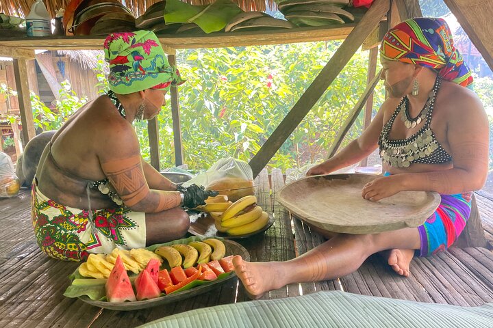 Panama City Visit an Indian town Embera and waterfall with lunch