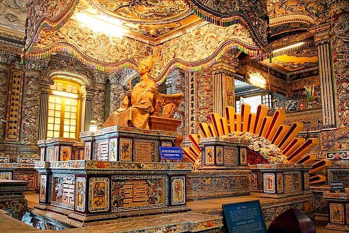 Hue Tombs Tour by Bike & Dragon Boat Cruise on Perfume River