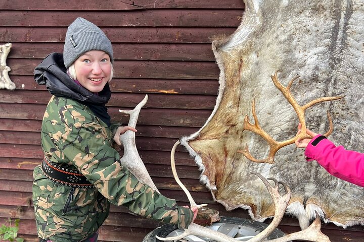 Reindeer Husbandry with Snowmobile Sleigh Ride and Cabin Lunch