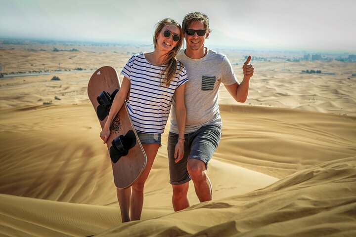 Abu Dhabi: Desert Safari with BBQ, Camel Ride & Sandboarding