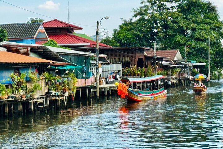 Hidden Bangkok Longtail Boat Tour to Big Buddha&Canal Life 2hrs