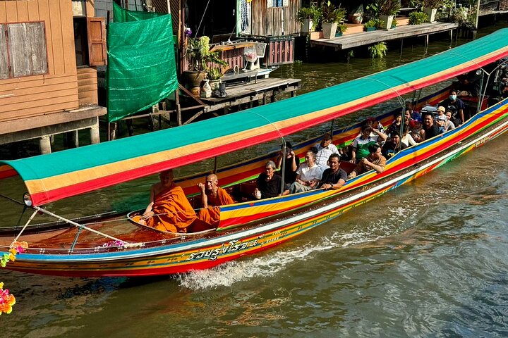 Hidden Bangkok Longtail Boat Tour to Big Buddha&Canal Life 2hrs