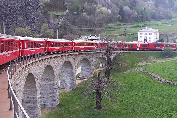 Bernina Red Train, Swiss Alps & St Moritz From Milan