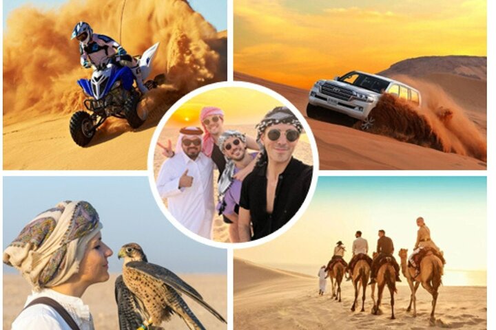 Doha Desert Safari, QuadBike,Dune buggy, Sandboarding & CamelRide