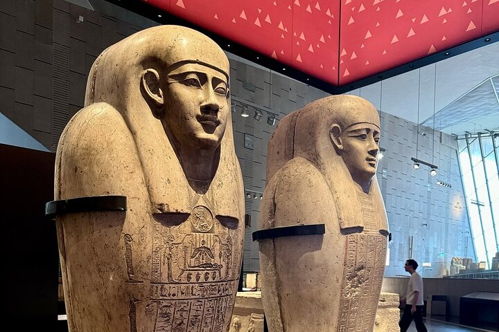 Grand Egyptian Museum Giza Pyramids and Sphinx in Private Tour
