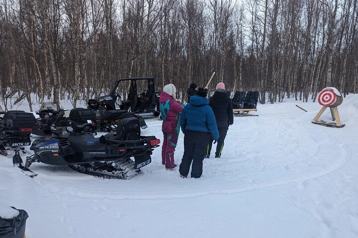 Snowmobile or UTV Safari in centrum of Alta city. close to harbor