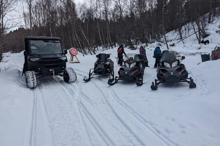 Snowmobile or UTV Safari in centrum of Alta city. close to harbor