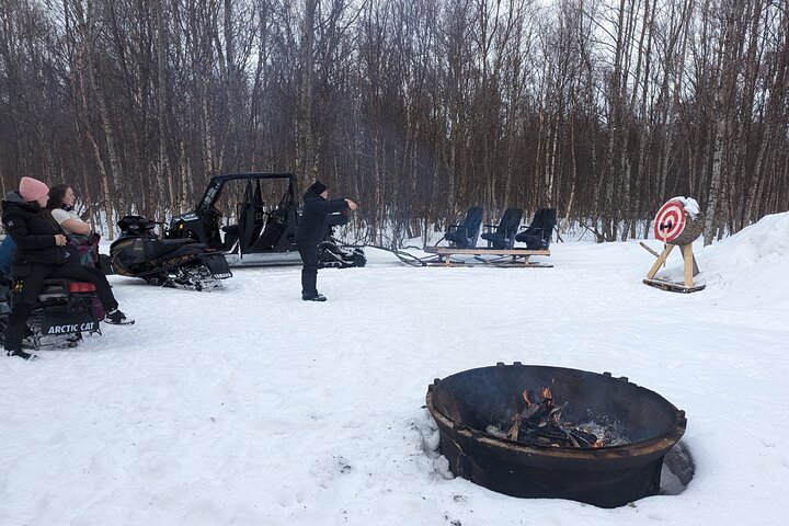 Snowmobile or UTV Safari in centrum of Alta city. close to harbor