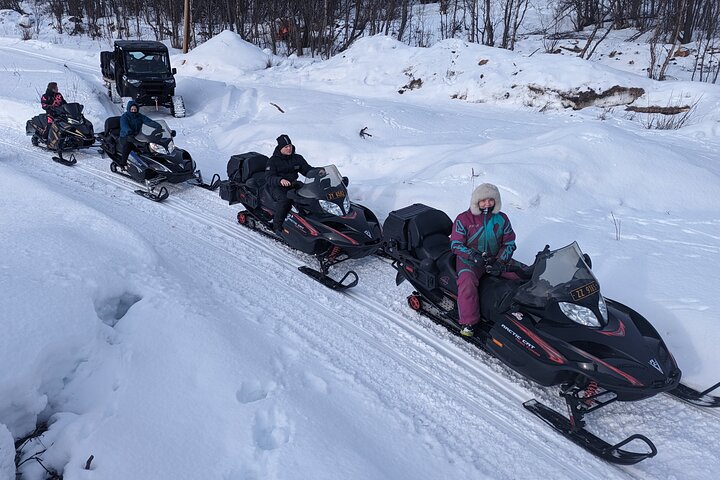 Snowmobile or UTV Safari in centrum of Alta city. close to harbor