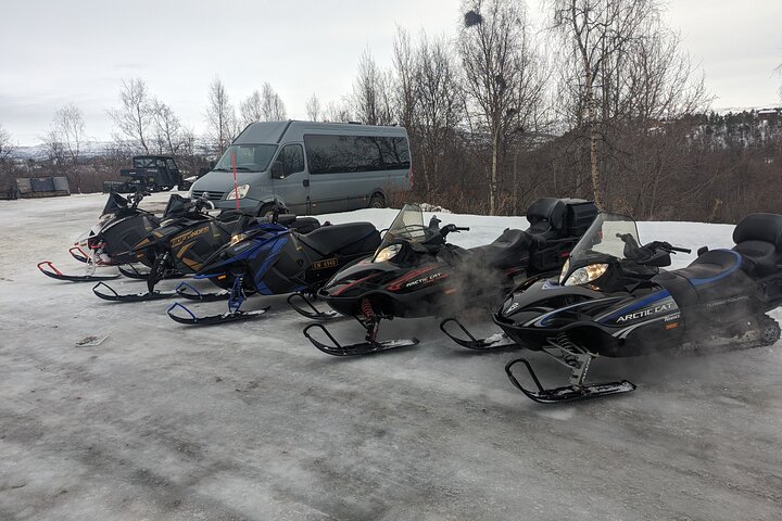 Snowmobile or UTV Safari in centrum of Alta city. close to harbor