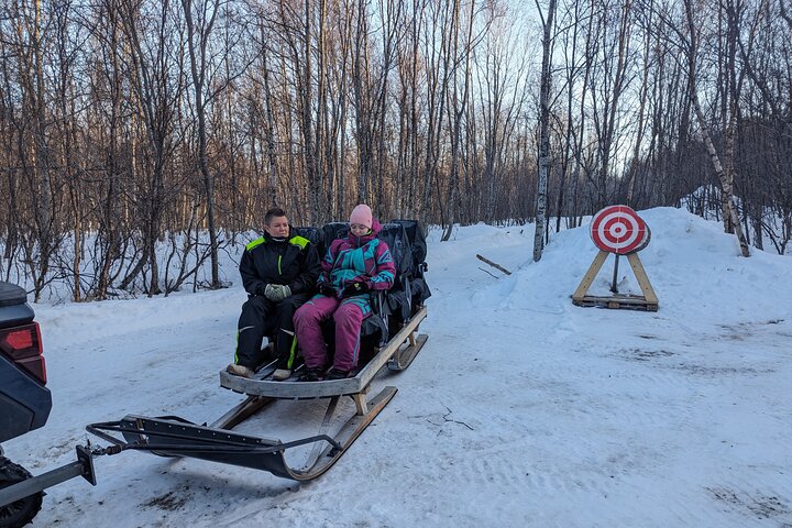Snowmobile or UTV Safari in centrum of Alta city. close to harbor