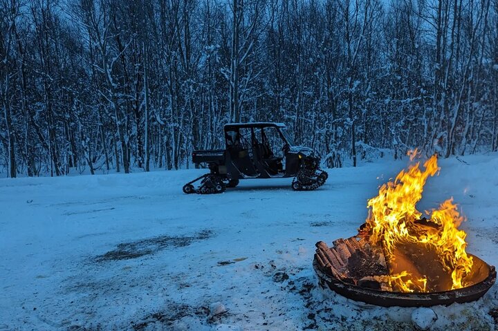 Snowmobile or UTV Safari in centrum of Alta city. close to harbor