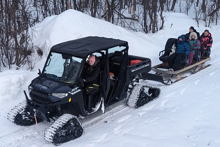 Snowmobile or UTV Safari in centrum of Alta city. close to harbor