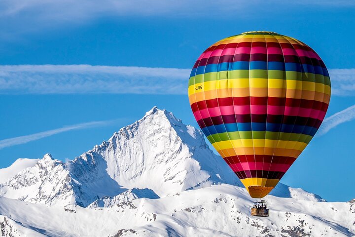 Aosta hot air balloon flight over the Alps with breathtaking views