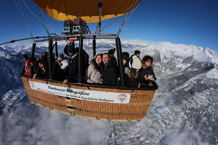 Aosta hot air balloon flight over the Alps with breathtaking views