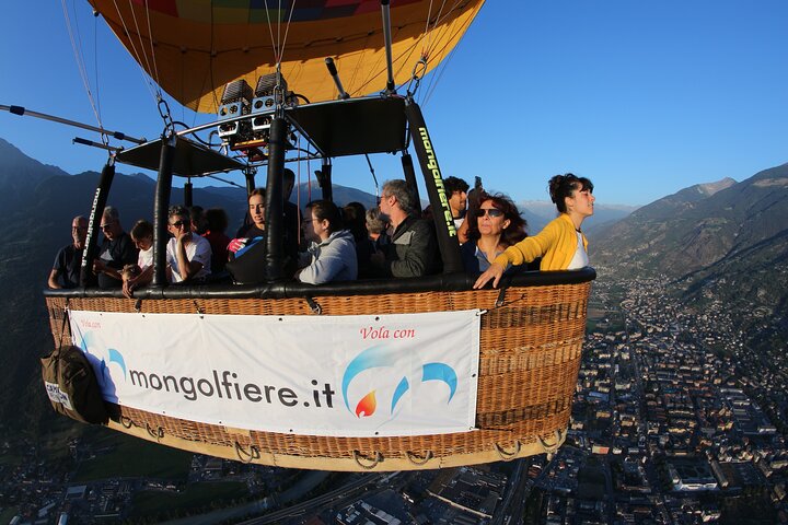 Aosta hot air balloon flight over the Alps with breathtaking views