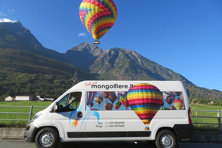Aosta hot air balloon flight over the Alps with breathtaking views