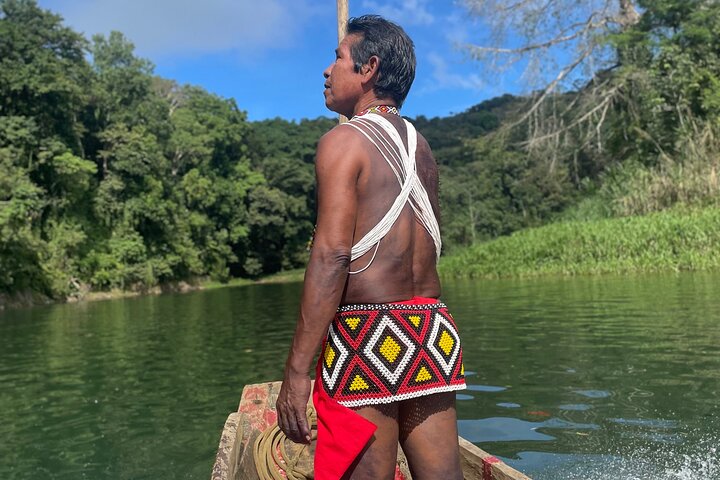 Panama City Visit an Indian town Embera and waterfall with lunch