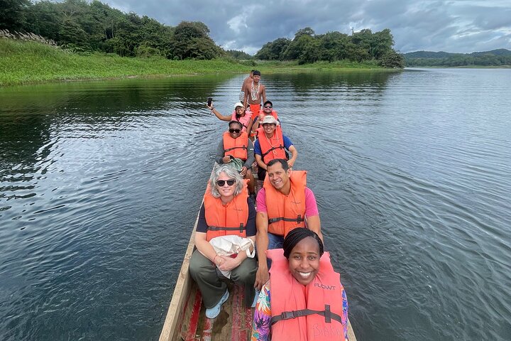 Panama City Visit an Indian town Embera and waterfall with lunch
