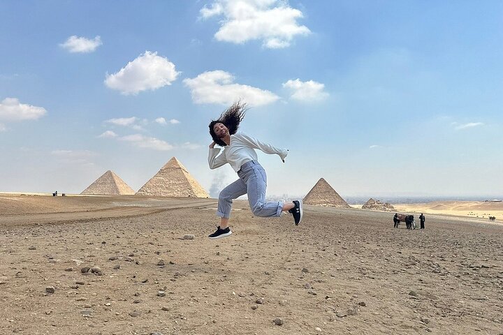 Giza Pyramids, Sphinx, Camel Ride, Lunch & Inside pyramids