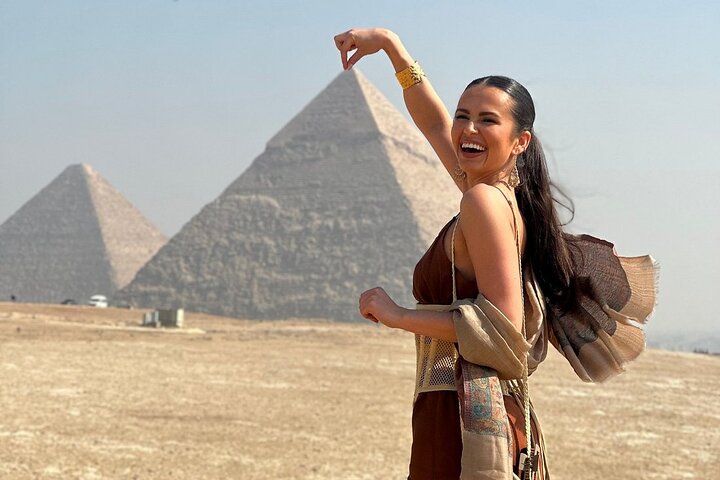 Giza Pyramids, Sphinx, Camel Ride, Lunch & Inside pyramids