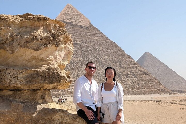 Giza Pyramids, Sphinx, Camel Ride, Lunch & Inside pyramids