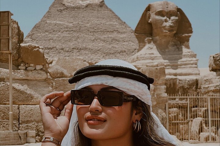 Giza Pyramids, Sphinx, Camel Ride, Lunch & Inside pyramids