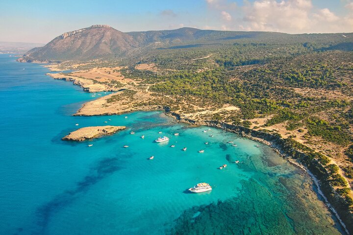 From Paphos: Blue Lagoon, Sea Caves & Aphrodite's Baths Day Trip