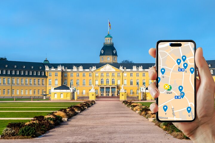 Self-guided scavenger hunt and city game in Karlsruhe