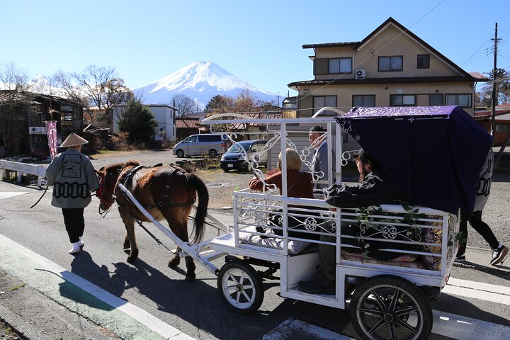 Horse-drawn carriage with Mt. Fuji Views