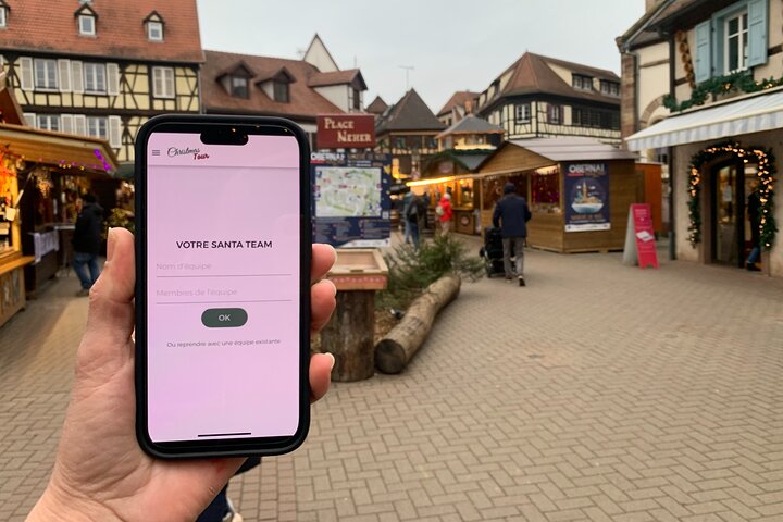 Unusual track game on Christmas markets in Obernai