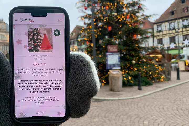 Unusual track game on Christmas markets in Obernai