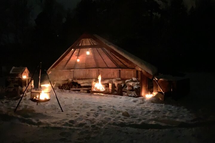 Sleigh or wagon ride in the arctic Country side