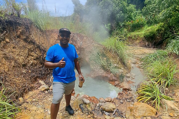 Scenic Tour of City and Rainforest, Waterfall, Sulphur Springs .