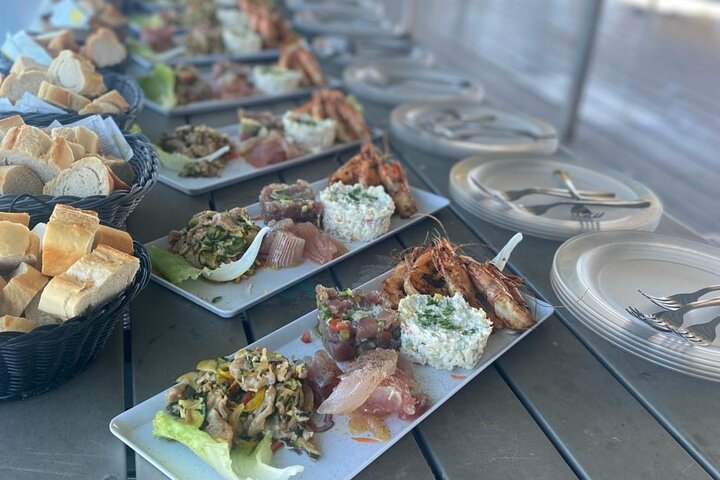 Ponton Day Trip SWIM with fish’s All meals included with LYVAI