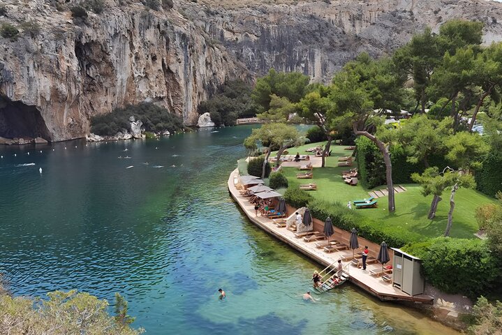 Lake Vouliagmeni Thermal Spa And Temple Of Poseidon Tour