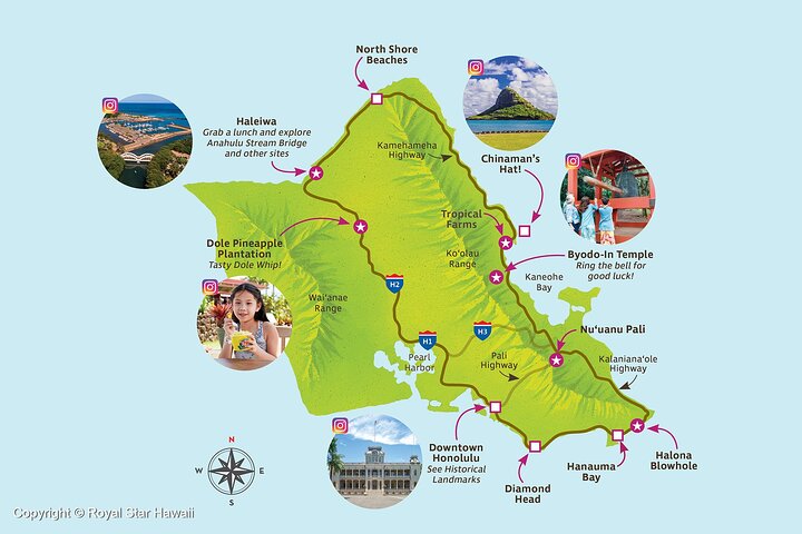Oahu: Full or Half Day Grand Circle Island Tour