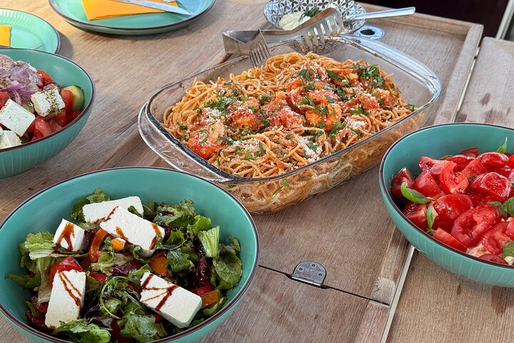 Luxury Catamaran Morning Semi-Private and Greek Gastronomy Athens