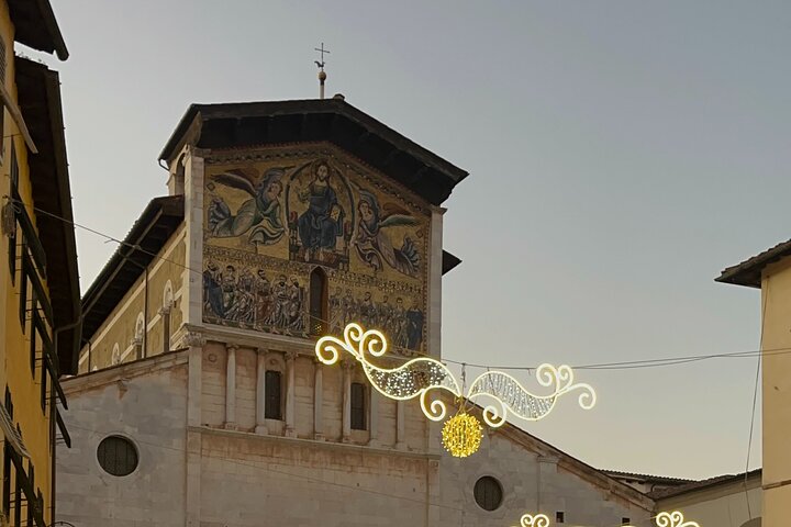 Lucca tour and Pisa Tower + WineTasting by van from Livorno Port