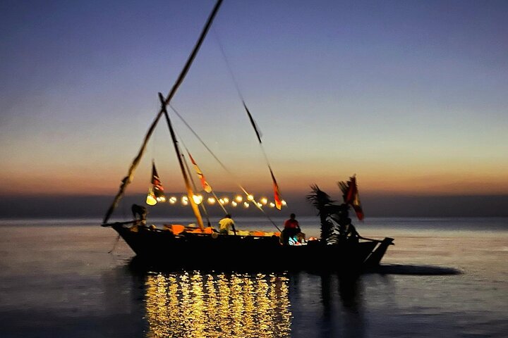 Exclusive private full-day Dhow sail & snorkel Mnemba sandbank