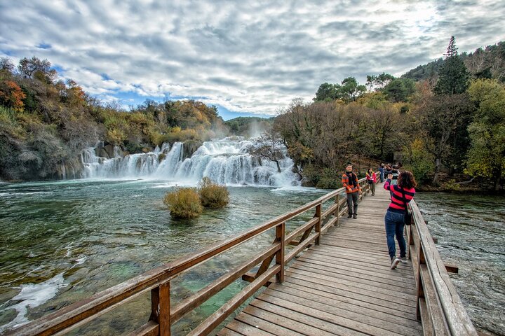 From Trogir, Seget, Okrug: Krka Waterfalls & Šibenik Culture Tour