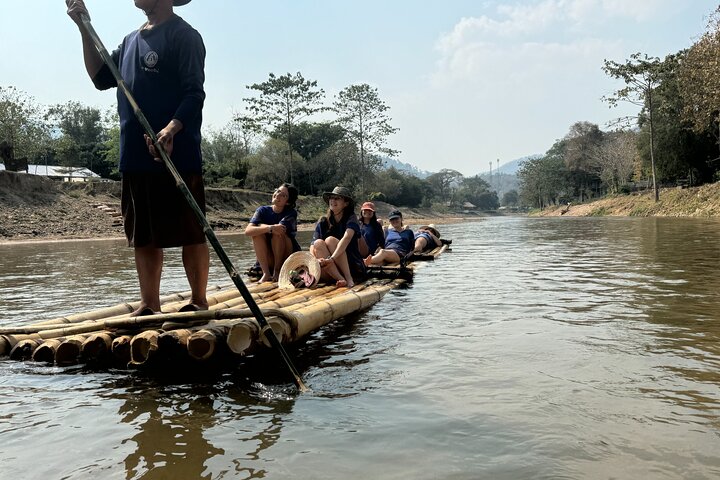 Chiang Mai Elephant Sanctuary, Bamboo Rafting and Waterfall Tour